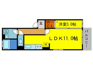 スト－ク小野原Ａ棟の物件間取画像